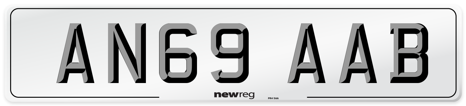 AN69 AAB Number Plate from New Reg